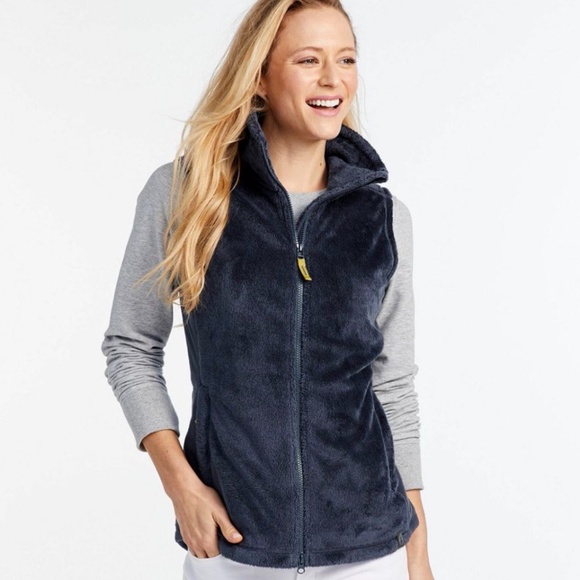 Ll Bean Luxe Fleece Long Vest 